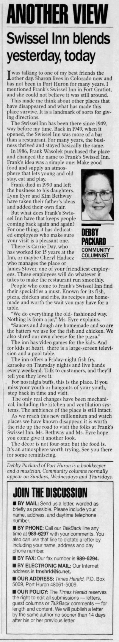 Swissel Inn - Oct 14 2000 Review